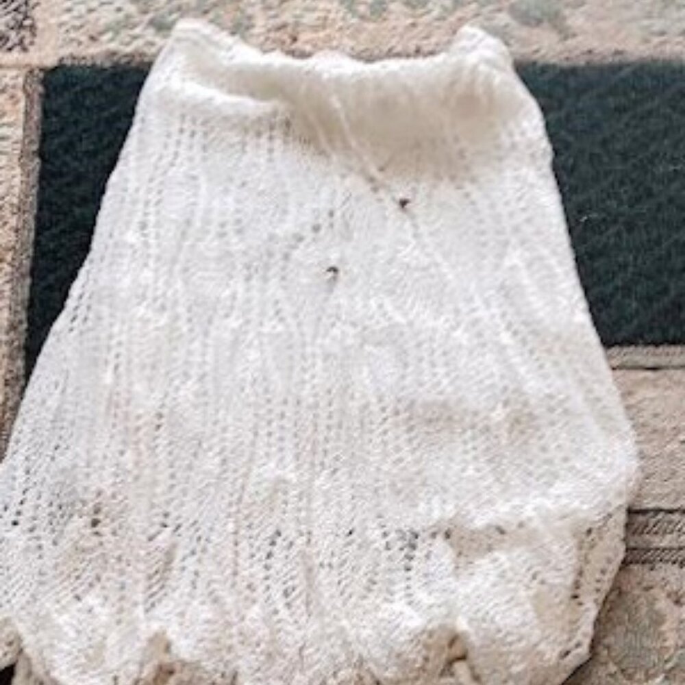 Knitted Midi Lined Skirt with Elastic Waist